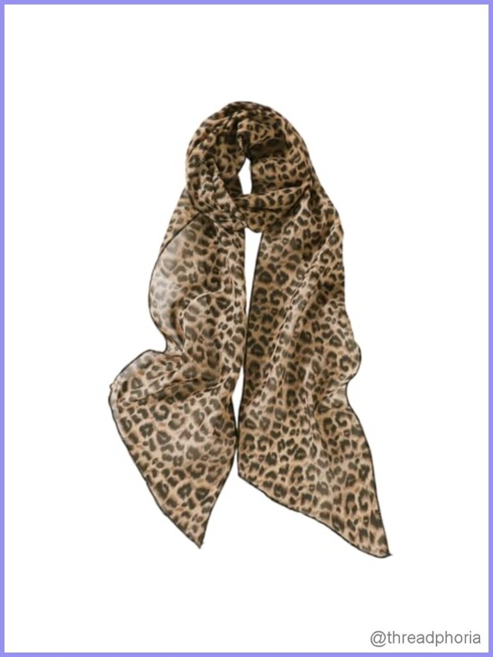 Polka Dot Leopard Print Chiffon Scarf Multi-Use